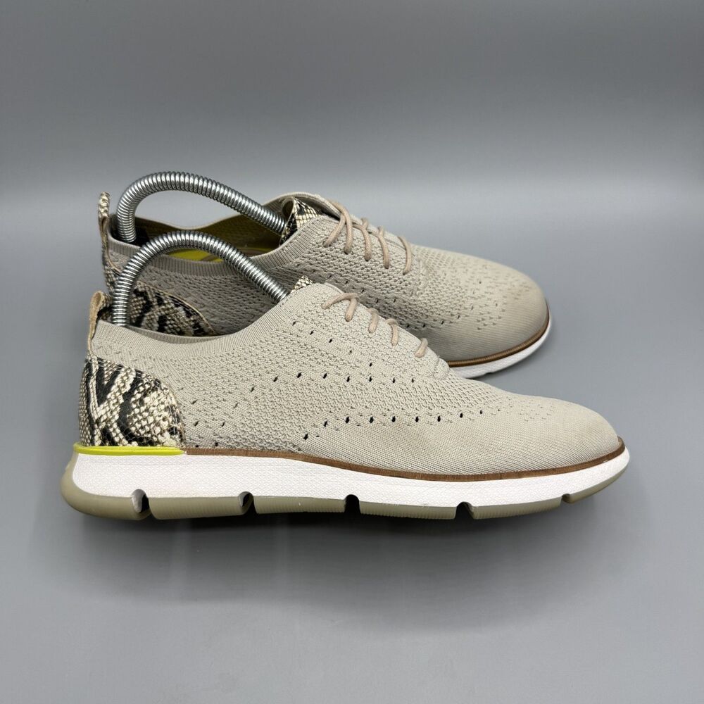 Cole Haan Womens Zerogrand Stitchlite Oxfords Python Heel Tongue Size 8B